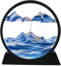 Quick Sand Flowing Painting | Moving Sand Art Picture Glass Liquid Painting 3D | Natural Landscape showpieces for Home Decor | Antique Gifts for Office Desk Table Decorative Items (Any Colour)