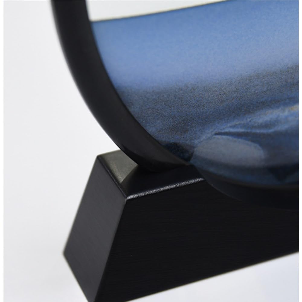 Quick Sand Flowing Painting | Moving Sand Art Picture Glass Liquid Painting 3D | Natural Landscape showpieces for Home Decor | Antique Gifts for Office Desk Table Decorative Items (Any Colour)
